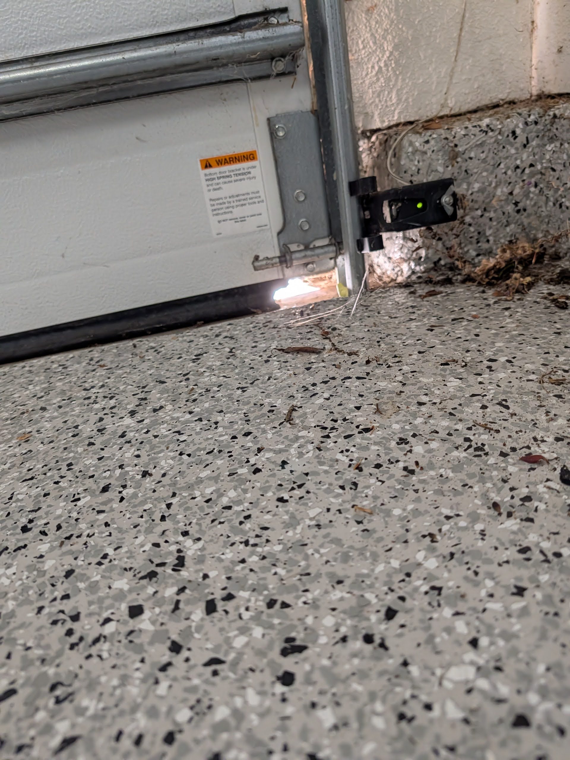 The smoking gun: huge gap in weatherstripping